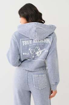 VINTAGE WASH V NOTCH HOODIE, image 5
