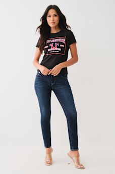 CRYSTAL RETRO HORSESHOE CREW TEE, image 3