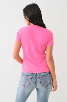 CRYSTAL RETRO HORSESHOE CREW TEE, image 4