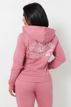 CRYSTAL METALLIC ZIP HOODIE, image 5
