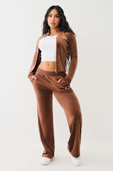 CRYSTAL HORSESHOE VELOUR TRACK JACKET, image 4
