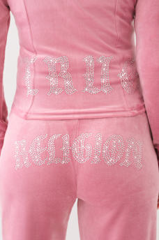 CRYSTAL HORSESHOE VELOUR TRACK JACKET, image 1