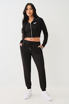 EMBROIDERED LOGO ZIP TRACK JACKET, image 3