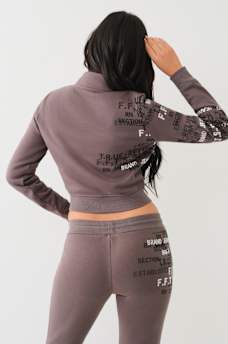 HORSESHOE LOGO CROP ZIP TRACK JACKET, image 3