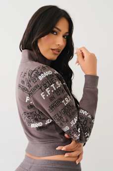 HORSESHOE LOGO CROP ZIP TRACK JACKET, image 4