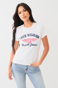 CRYSTAL ARCHED LOGO WING TEE, image 2