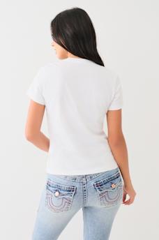 CRYSTAL ARCHED LOGO WING TEE, image 3