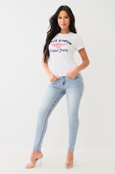 CRYSTAL ARCHED LOGO WING TEE, image 4