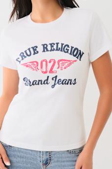 CRYSTAL ARCHED LOGO WING TEE, image 1