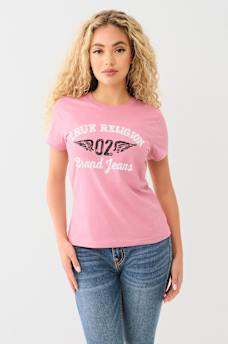 CRYSTAL ARCHED LOGO WING TEE, image 3