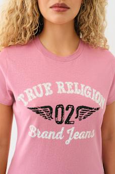 CRYSTAL ARCHED LOGO WING TEE, image 1