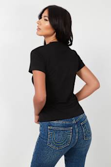 CRYSTAL ARCHED LOGO SLIM TEE, image 3