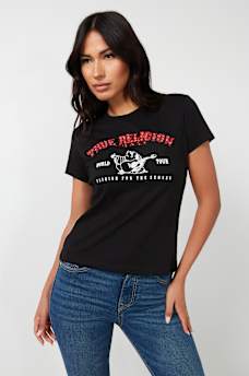 CRYSTAL ARCHED LOGO SLIM TEE, image 1