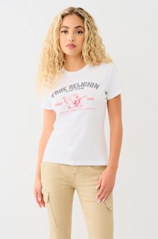 CRYSTAL ARCHED LOGO SLIM TEE, image 3