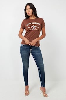 CRYSTAL ARCHED LOGO SLIM TEE, image 2