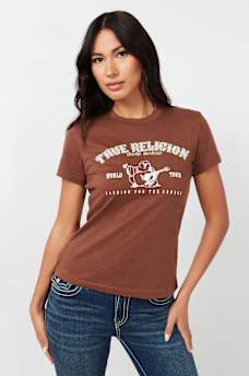 CRYSTAL ARCHED LOGO SLIM TEE, image 3