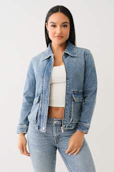 FAUX FUR TRIM DENIM JACKET, image 6