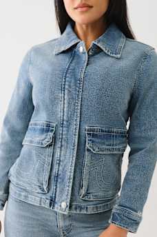 FAUX FUR TRIM DENIM JACKET, image 7