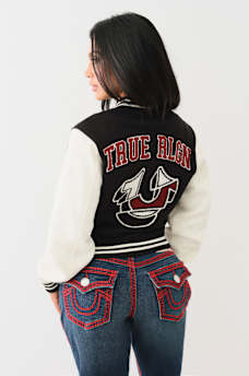 FLEECE PATCH VARSITY JACKET, image 6