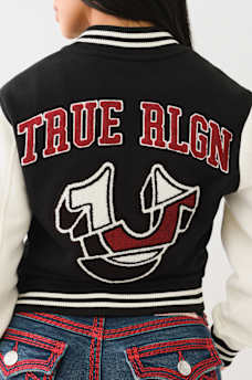 FLEECE PATCH VARSITY JACKET, image 1