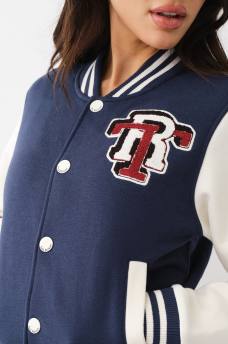 FLEECE PATCH VARSITY JACKET, image 2