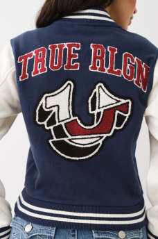 FLEECE PATCH VARSITY JACKET, image 6