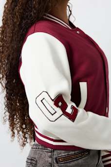 FLEECE PATCH VARSITY JACKET, image 6