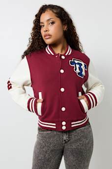 FLEECE PATCH VARSITY JACKET, image 7