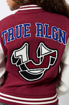 FLEECE PATCH VARSITY JACKET, image 1