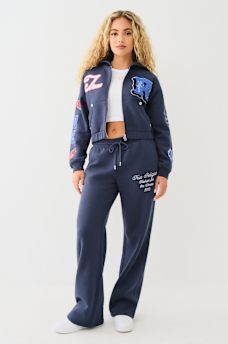 CRYSTAL PATCH ZIP VARSITY HOODIE, image 8