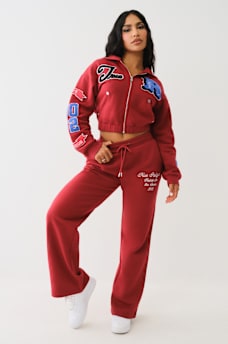 CRYSTAL PATCH ZIP VARSITY HOODIE, image 5