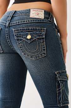 BIG T LOW RISE CARGO FLARE JEAN , image 3