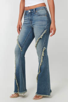JOEY DISTRESSED FRAYED FLARE JEAN, image 5