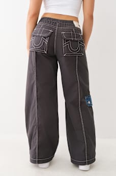 NYLON CARGO BAGGY JEAN