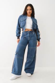 NYLON CARGO BAGGY JEAN