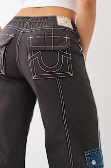 NYLON CARGO BAGGY JEAN