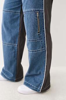 NYLON CARGO BAGGY JEAN