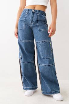 NYLON CARGO BAGGY JEAN