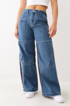 NYLON CARGO BAGGY JEAN