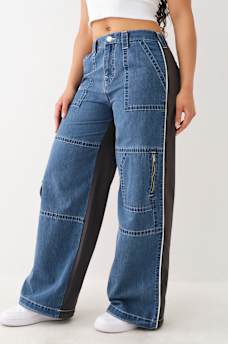 NYLON CARGO BAGGY JEAN