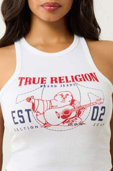 RIBBED BUDDHA LOGO TANK, image 1