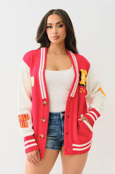 LOGO VARSITY CARDIGAN SWEATER, image 2