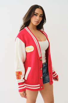 LOGO VARSITY CARDIGAN SWEATER, image 5