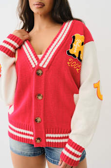 LOGO VARSITY CARDIGAN SWEATER, image 6