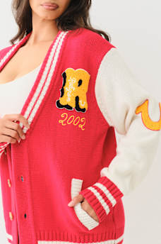 LOGO VARSITY CARDIGAN SWEATER, image 1