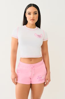 FLATLOCK WINGED CRYSTAL LOGO BABY TEE, image 2