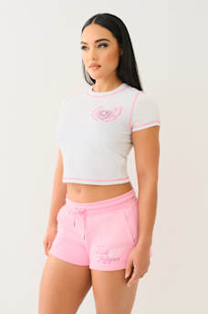 FLATLOCK WINGED CRYSTAL LOGO BABY TEE, image 4