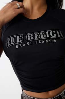 ARCHED MESH LOGO RUCHED TOP, image 3