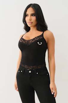 LACE CRYSTAL HORSESHOE CAMI, image 4
