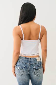 LACE CRYSTAL HORSESHOE CAMI, image 4